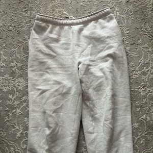 tna mega sweatpants in heather chrome white